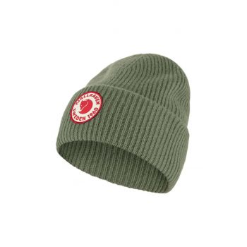 Fjallraven căciulă de lână 1968 Logo culoarea verde, de lână, din tricot gros F78142.677