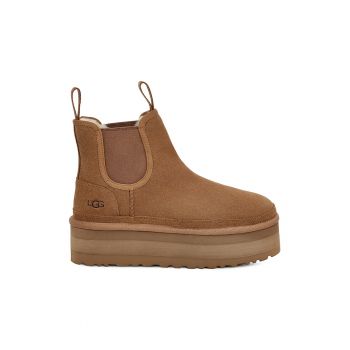 Ghete Chelsea flatform de piele intoarsa Neumel