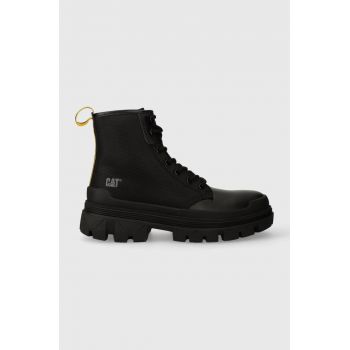 Caterpillar pantofi HARDWEAR HI culoarea negru, cu toc plat, P111327