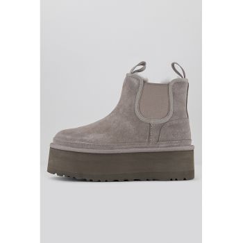 Ghete Chelsea flatform de piele intoarsa Neumel