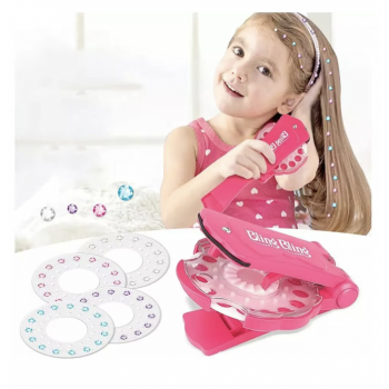 Set de frumusete aplicator cu 75 bling-blings pentru par