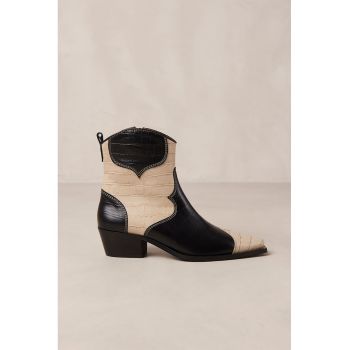 Botine western de piele Buffalo