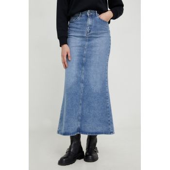 Answear Lab fusta jeans maxi, evazati