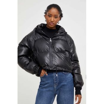 Answear Lab geaca femei, culoarea negru, de iarna, oversize