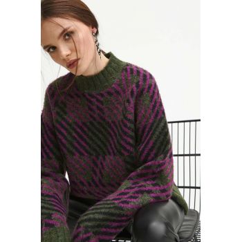 Medicine pulover femei, culoarea negru, călduros, cu turtleneck
