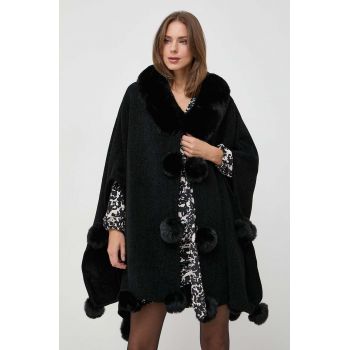 Morgan poncho culoarea negru