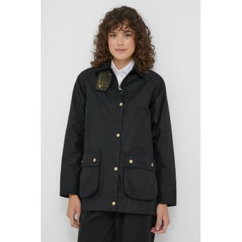 Barbour jacheta de bumbac culoarea negru, de tranzitie