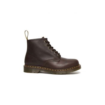 Dr. Martens cizme de piele 101 femei, culoarea maro, cu toc plat, DM27761201