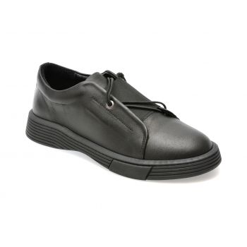 Pantofi GRYXX negri, 500954, din piele naturala ieftina