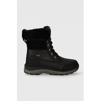 UGG pantofi Adirondack Boot III femei, culoarea negru, cu toc plat, izolat, 1095141