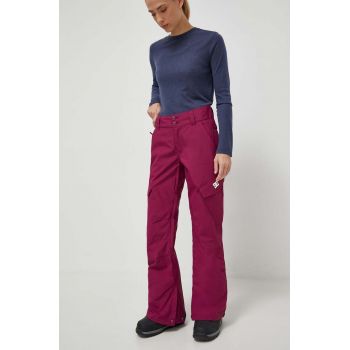 DC pantaloni Nonchalant culoarea bordo