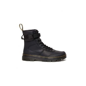 Dr. Martens cizme de piele Combs Tech Leather culoarea negru, cu toc plat, izolare ușoară DM27801001