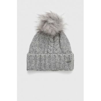 Hollister Co. caciula culoarea gri, din tricot gros