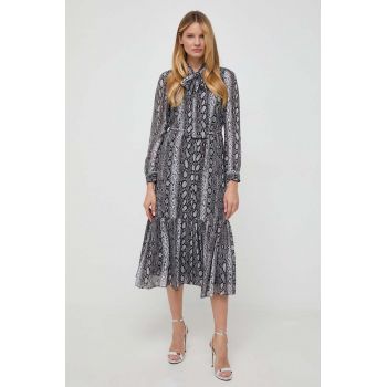 MICHAEL Michael Kors rochie culoarea negru, midi, evazati