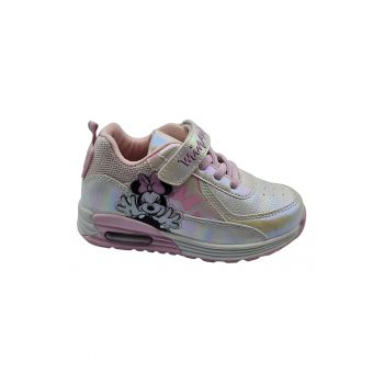 Pantofi sport de piele ecologica cu tematica Minnie Mouse