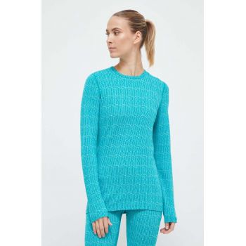 Icebreaker longsleeve funcțional Merino 260 Vertex culoarea turcoaz