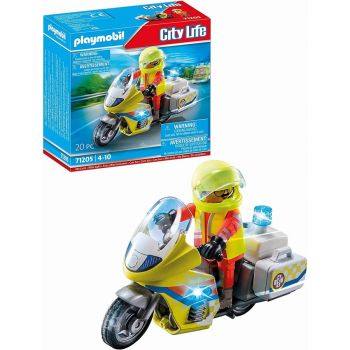 Jucarie 71205 Emergency Doctor's Motorcycle with Flashing Light Construction Toy