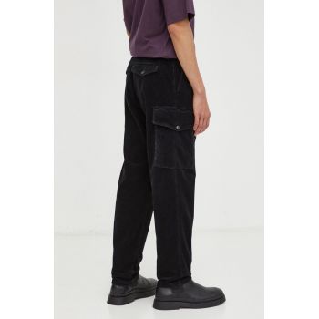 Marc O'Polo pantaloni de catifea cord culoarea negru, drept