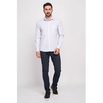 Camasa slim fit cu buzunar pe piept