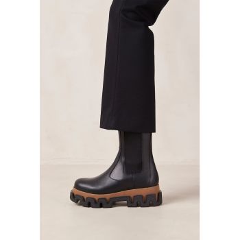 Ghete Chelsea mid-calf de piele