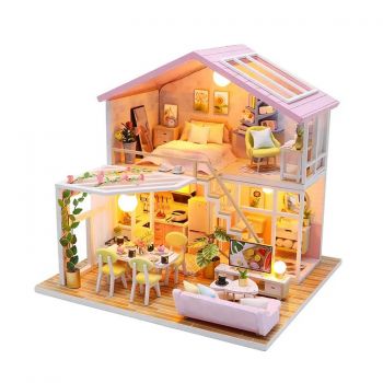 Casuta De Asamblat Family DIY in miniatura, Joc interactiv, educational