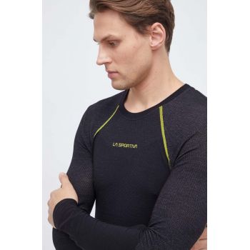 LA Sportiva longsleeve funcțional Wool40 Aero culoarea negru