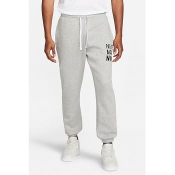 Pantaloni sport cu logo si snur