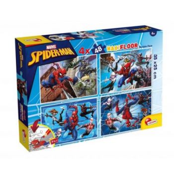 Puzzle de colorat maxi  - spiderman (4 x 48 de piese)