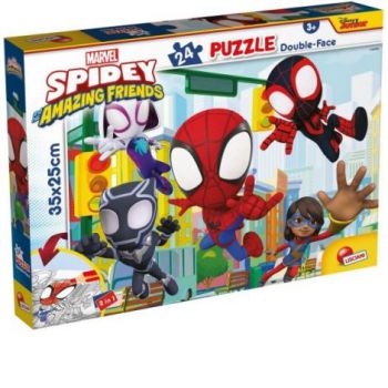 Puzzle de colorat - paienjenelul marvel și prietenii lui uimitori (24 de piese)