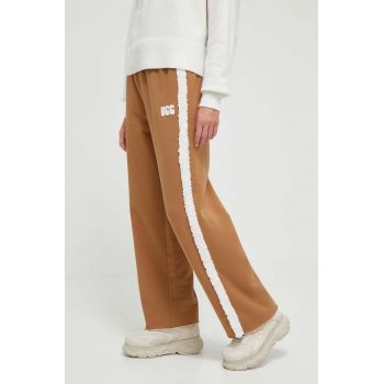 UGG pantaloni de trening culoarea maro, melanj