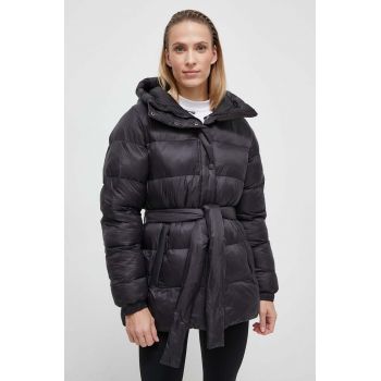 Helly Hansen geaca femei, culoarea negru, de iarna de firma originala