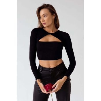 Saint Body longsleeve femei, culoarea negru