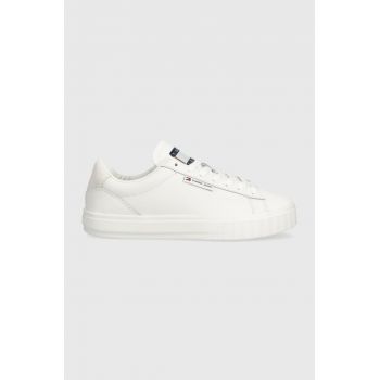 Tommy Jeans sneakers TJW CUPSOLE SNEAKER ESS culoarea alb, EN0EN02508