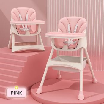 Scaun de masa transformabil 2 in 1 Little Mom Modern Pink