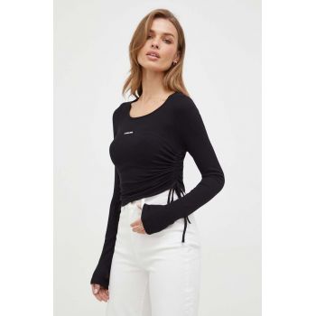 La Mania longsleeve femei, culoarea negru