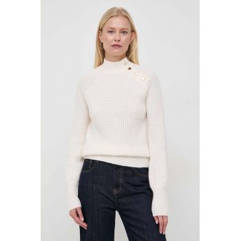 Morgan pulover din amestec de lana femei, culoarea roz, cu turtleneck