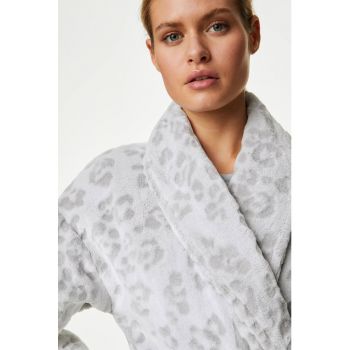 Halat de baie din fleece cu animal print