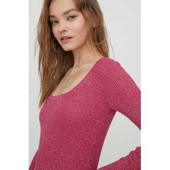 HUGO pulover femei, culoarea roz, light