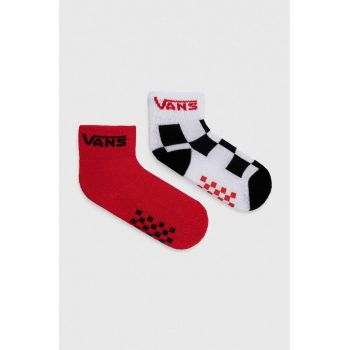 Vans sosete copii VN0A7PTC0PZ1 DROP V CLASSIC SOCK 2-pack culoarea rosu