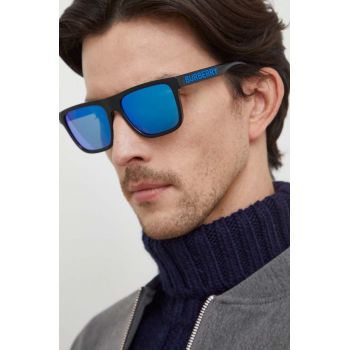 Burberry ochelari de soare barbati, culoarea negru de firma originali