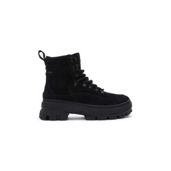 Vans cizme de piele Colfax Elevate MTE-2 culoarea negru, cu platforma, izolat, VN000BVSBKA1