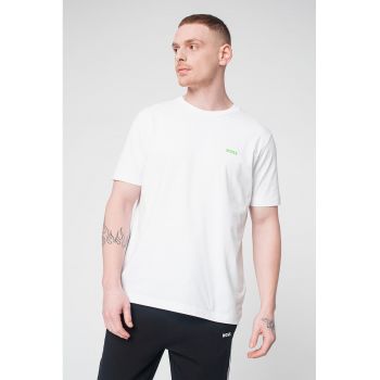 Tricou regular fit cu decolteu la baza gatului