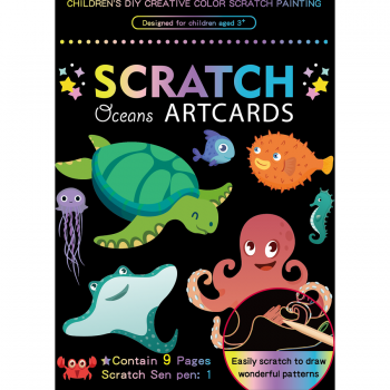 Set 9 planse razuibile Scratch ArtCards Ocean