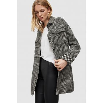 Palton cu imprimeu houndstooth Sophie