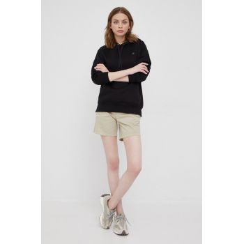 G-Star Raw bluza femei, culoarea negru, cu glugă, neted