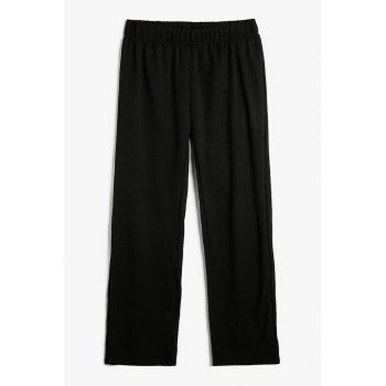 Pantaloni drepti cu talie elastica