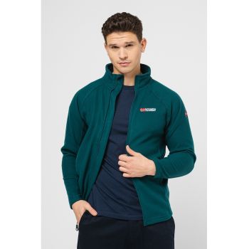 Bluza sport din fleece cu fermoar si maneci raglanTug