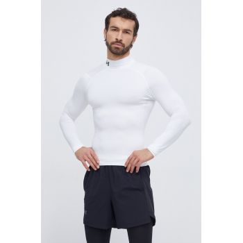 Under Armour mânecă lungă de antrenament ColdGear Compression culoarea alb, neted