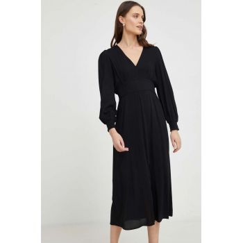 Answear Lab rochie culoarea negru, maxi, evazati