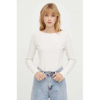 Marc O'Polo longsleeve din bumbac culoarea bej